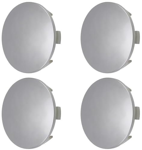 Nabendeckel für Renault Clio IV/4/Grandtour (ab Bj.2013), Radnabenabdeckung Set ABS Kunststoff Aluminium Nabenkappen für Felgen Radnaben Felgendeckel Felgenkappen,57mm-Silver-normal