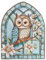 Ideen mit Herz Diamond-Painting-Fensterbild | Glaskunst-Optik | Dekoration & DIY | Material: PET (Eule mit Ast)