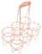GLEAVI Portable Iron Beer Storage Rack Stylish Wine Bottle Holder with Handle and Beverage Rack for Parties and Home Use for Friends Finish