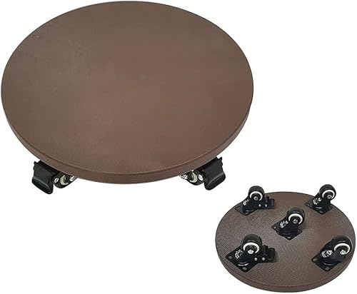 SdaryWare Planter Caddy with Wheels, Plant Stand Indoor, Round Flower Pot Mover, Indoor Rolling Planter Dolly on Wheels, Plant Pot Dolly Caster Saucers for Home Garden,A-30cm/12in