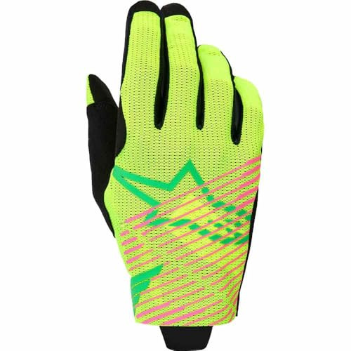 Alpinestars Radar Pro Motocross-Handschuhe | 4-Wege-Stretch-Mesh, leitfähige Handfläche und Finger, Silikon-Fingergriff, perforierter Daumen, leichtes Design