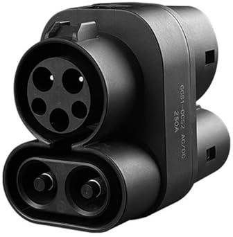 Chargeur de véhicule 250 A CCS1 vers CCS2 Type 1 vers Type 2 Adaptateur de Charge Rapide CA CC for véhicule électrique(Black)