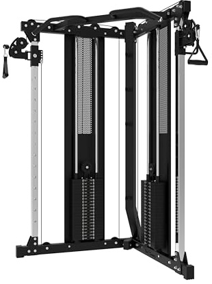 V-Station Cross Over Kabelzug mit 180 kg Steckgewichten und Klimmzugstange I I Seilzug Fitnessgerät inkl. Zubehör