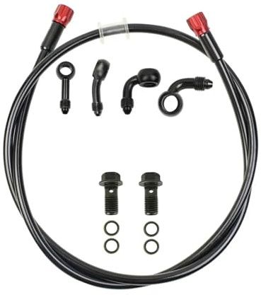 M10 Motorrad Stahl hydraulische Bremskupplung Leitung Schlauch Rohr for Dirt Bike Moped Scooter Cub Quad UTV Go Kart(70cm)
