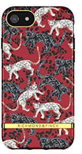 Richmond & Finch Phone Case Compatible with iPhone 6, 6s, 7, 8, iPhone SE3, Samba Red Leopard Design, Shockproof, Fully Protective Phone Cover