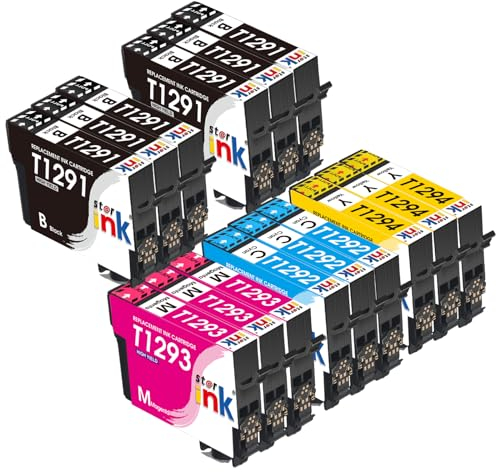 Starink T1295 Multipack Druckerpatronen Kompatible für Epson T1295 T1291 T1292 T1293 T1294 für Workforce WF-3520 WF-3540 WF-7525 WF-7515 Stylus SX235W SX425W SX445W SX535WD Stylus Office BX630FW
