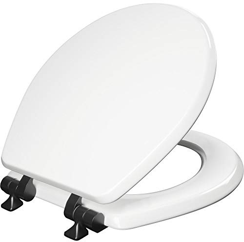 Mayfair 26MBSL 000 Bennett Toilet Seat, Matte Black, Round