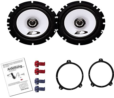 Alpine SXE 1725S Lautsprecher mit Einbauset passend für BMW 3er Touring (E46) 1999-2005 Türen vorne 440 W 165mm 2 Wege Koax