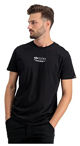 Alpha Industries Herren Alpha Industries Alpha Wording T T-Shirt für Herren T-Shirt (1er Pack)