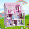RELAX4LIFE Casa delle Bambole in Legno, 3 Piani, 5 Stanze, Mobili Rimovibili, Design Multicolore, Giocattolo Educativo per Bambini, 61 x 26,5 x 71 cm