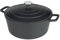 Commichef Cocotte Ronde, Plat Rond Pour Casserole, Noir, Aluminium Coulé, Avec Couvercle, 28cm, Capacité de 6,5 L, Convient Pour le Four et Tous les Types de Plaques de Cuisson, XR-728BK