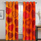 Gardinen Rot Orange Muster Vorhänge Verdunklungsvorhänge Vorhang Blickdicht Gardinen Wohnzimmer Curtains Thermovorhang Schallschutz Vorhang Gardinen mit ösen 2 Tabletten 75 x 166 cm