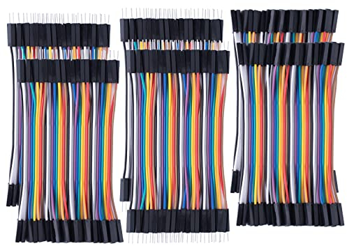 10cm 240pcs Breadboard Jumper Wires Cable Kit Male to Female, Male to Male, Female to Female Compatible with Raspberry Pi