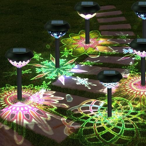 flintronic Solarlampen für Außen Garten, 2 Stück LED Gartenleuchten Solar Wegeleuchten, Garten-Außenleuchte mit Farbwechsel, IP65 Wasserdicht Solar Wegeleuchte, für Garten Außen Rasen Beleuchtung