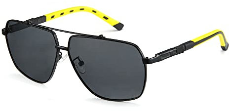 Cyxus Unisex 1063b02 Sonnenbrille, 27 Linse Schwarz Rahmen Matt Schwarz