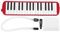 Melódica de 32 Teclas ABS IRIN Melodica Adecuada para Bolsa de Práctica para Principiantes Teclado de Instrumento Musical de Viento Armónica Negro (Rojo)