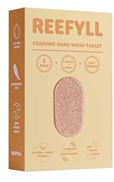 Reefyll Foaming Hand Soap Refill Tablets Dissolvable Plastic Free Hand Wash Pods Just Add Water Juicy Orange Scent 3 Tablets