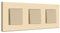 BSEED Triple Interruptor de luz 1 Gang 1 Vía,Oro Interruptor Integrado con Panel de Plastico,10 Amp Cambio de Botón Rocker Interruptores,Moderno Interruptor de palanca 250V