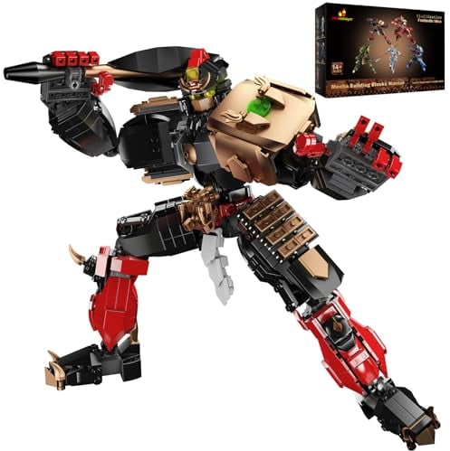 JMBricklayer Roboter-Mecha-Bauspielzeug 70127, Schwertkämpfer-Attentäter-Actionfiguren-Modellbausatz, Geschenk für Jungen und Mädchen, Cooles dekoratives Heldenfiguren-Display (920 Teile)