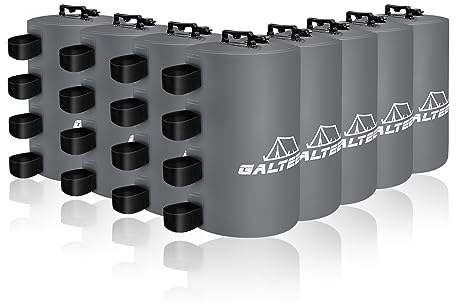 GALTEED Baldachin-Wassergewicht-Tasche, 200 kg, Wasserzelt-Gewichte, Set mit 8 Beingewichten für Pop-Up-Vordächer, Vordächer, Zelt, Pavillon, Grau