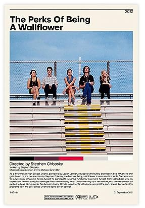 SHITOU The Perks Of Being A Wallflower Poster, klassische Retro-Filmposter, coole Wanddekoration, Kunstdruck, Leinwand, Poster für Zimmer, ästhetische Dekoration, Geschenke, ungerahmt: 40 x 60 cm