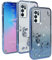 XINYEXIN Transparent Glitzer Hülle für Oppo A16 / Oppo A16s / Oppo A54s, Bling Glitter Handyhülle Ultradünn Stoßfest, Niedliche Glitzernde Schutzhülle für Frauen Mädchen - Blau