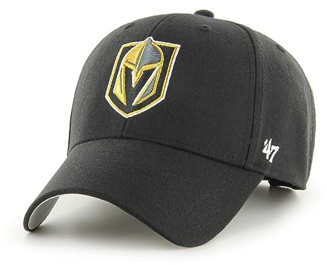 '47 NHL Vegas Golden Knights MVP Unisex-Baseballkappe, Verstellbar, Hochwertiges Design, Team Badge Logo, Black