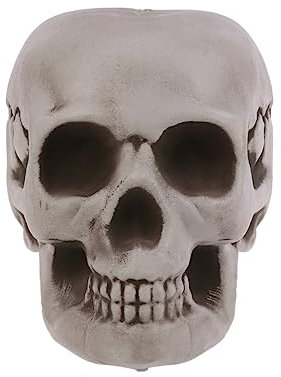 CIYODO Künstlicher Totenschädel aus Kunststoff für Halloween Deko Gruselige Party Requisiten und Tischornament für Cosplay Geburtstagsfeiern und Mehr