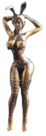 Stehende Strumpfhose, Hase, Schönheitsstatue, Metall-Bikini, nackte Brust, Frauen-Skulptur, Figuren, Miniaturen, Körperkunst, Handwerk, Schreibtisch-Ornamente, Heim-, Auto-Dekoration