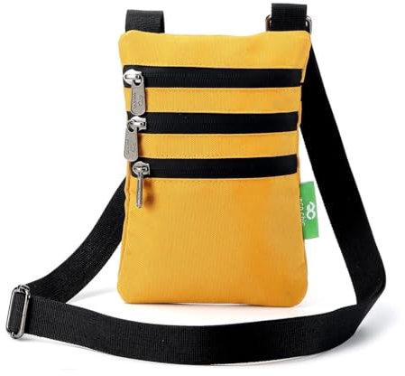 ECO CHIC Water Resistant Recycled Canvas Crossbody Phone Bag (Sunflower)