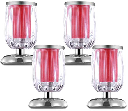DUDUQZC Patas para Muebles, 4 Piezas de Patas de Cristal para Muebles, Patas de Mesa de Centro de Cristal, Patas de Soporte Ajustables para Bricolaje, para gabinete, mesita de Noche, sofá