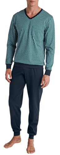 CALIDA Relax Imprint Bündchen-Pyjama Herren | Schlafanzug aus 100% Baumwolle, pflegeleicht, elastisch & formstabil, in Single Jersey