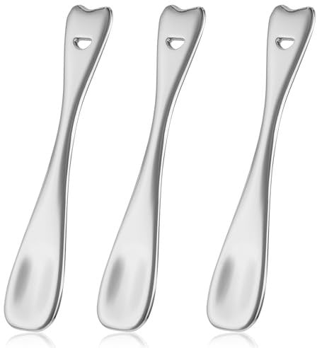Sibba Mini Spoon Face Spatula Makeup Small Skincare For Cosmetics Mask Make Up Tool Beauty Skin Care Lotion Cosmetic Facial Spatulas Cream Product Moisturizer Applicator Tiny Scoop Lip Scooper