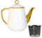 Tetera de Porcelana Minimalista y Cerámica Con Infusiones para Té Suelto - para Fiestas (Dorada, Grande)