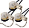 Carruuba 3Pack Ceiling Fan Light Switch ZE-109 Fan Switch Ceiling Pull Chain Switch Replacement (Nickel)
