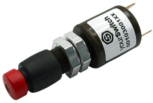 yourSwitch 00103001XX Bremslichtschalter Schließer kompatibel mit Deutz | 01175754 | Fendt D26733123 | Case 09818685 | BSW 76/2 | 12/24V | rote Kappe | Deutz DX3/DX4/DX6/DX7 | Intrac | M14x1 IP67