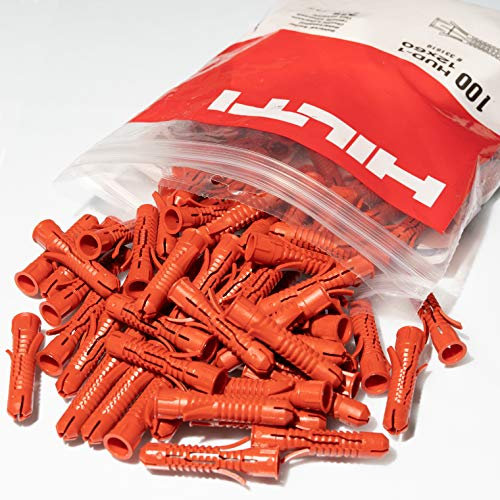 Hilti Dübel HUD 1 & 2 alle Größen frei wählbar (5mm-12mm) Universaldübel Befestigung Großpakete (100 Stück HUD-2 12x60)