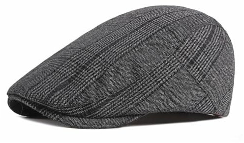 Gorra plana para hombre, sombrero de hiedra plana con tacto de lana, gorras de tweed para hombre, boinas clásicas a cuadros, gorra de pico de pato ajustable, boinas para mujer, accesorios para niñas