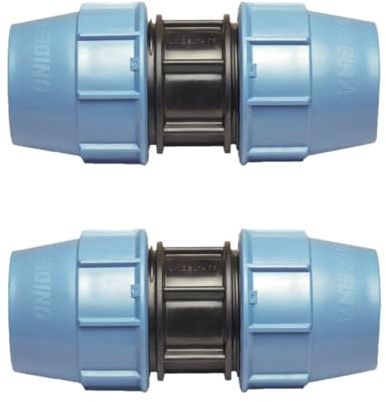 2x PP-Fitting Kupplung gerade Ø 32 mm von Unidelta