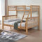 Reinforced Beds, KELLING TRIPLE BUNK BED, Single over Double, Wooden Triple Bunk Bed, Flat Ladder Steps, 22mm Solid Wooden Slats, Traditional Shaker Bunk Design (Natural Oak)