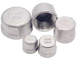 304 stainless steel Inner Silk Tube Cap Pipe Fittings 1/8 1/4 1/2 3/4 1 Female Thread Tube Nut Hat Connector Adapter ICXLPMC(4)
