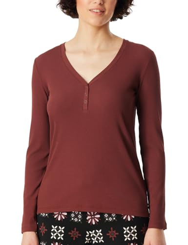 Schiesser Damen Schlafanzugoberteil Shirt Langarm Knopfleiste - 183078
