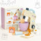 PairPear Holz Mixer Set Kinder Holzspielzeug Lebensmittel Backspielzeug mit Zubehör Zubehör für Kinderküche Spielen Küchenzubehör Rollenspiel Spielzeug für Mädchen und Jungen