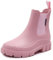 DRECAGE Femmes Bottes de Pluie Courtes Impermeable Caoutchouc Botte Antidérapant Légères Chelsea Bottines Confortables Jardinage Chaussures Rose 38