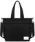 BELICOO Handtasche Damen, Canvas Umhängetasche Damen Shopper Damen Wasserdicht für schule Einkauf Arbeit Lässige täglich Reisen (Schwarz—L)