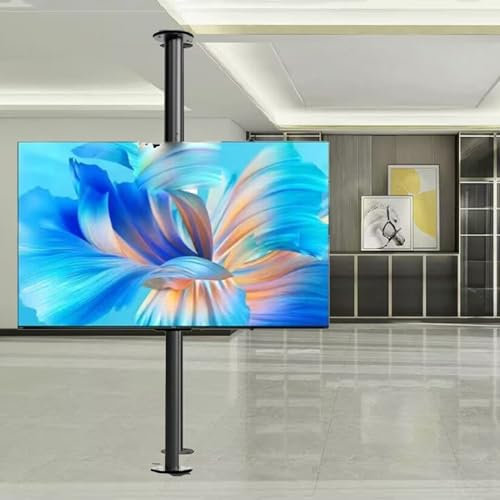 ZQMKQCEK Voll schwenkbare und neigbare TV-Halterung – 360 Grad drehbarer Rahmen für LCD-Fernseher, drehbarer Rahmen für BodenstänPOIG-Trennwände, drehbarer Sockel für Fernsehschränke, Trennwandhalter