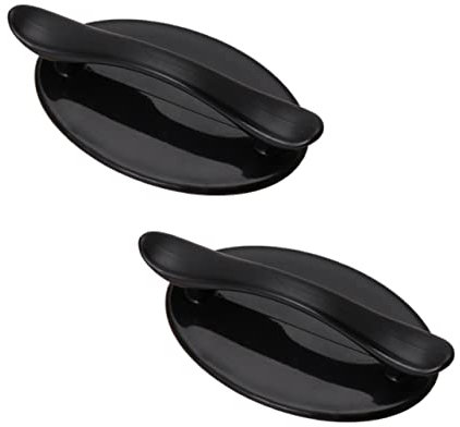 POPETPOP 2stücke Türgriff Schwarz Selbstklebend Für Schrank Hochwertigem Material Mit Glatter Oberfläche Installieren Verwenden Für Schranktüren Küche Und Wohnzimmer