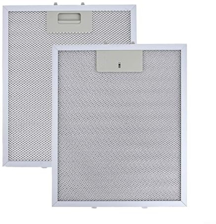 Filtros de grasa, 2 filtros de grasa de aluminio de 30 cm x 25 cm, reemplazo de filtro de campana extractora o la mayoría de campanas extractoras