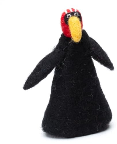 Eierwärmer aus Filz mit Motorrad-Helm Pinguin Rabe Vogel Tier Filzfigur