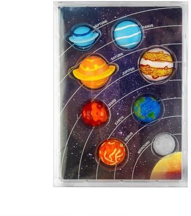 Kraftheld | 8er Set Deko-Magnete Solar System | Sonnensystem-Magnete, Erde | bunt, dekorativ, farbenfroh | Kühlschrankmagnete in Form von Tieren | Magnet-Deko als Geschenk